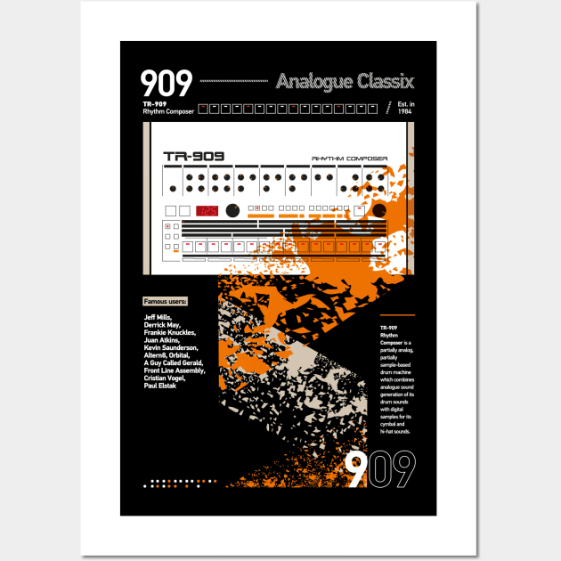 909 Classix Orange Wall Art by Synthshirt